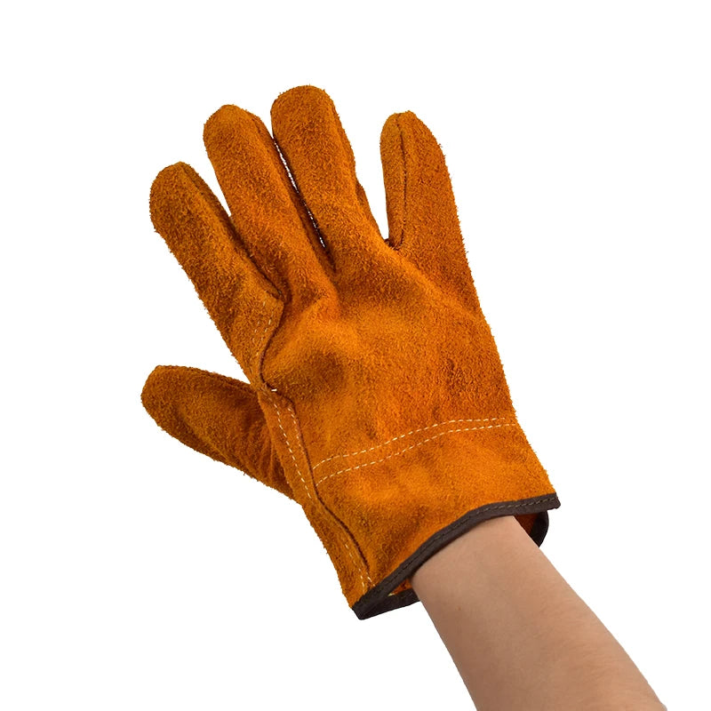 IronHide Pro Working Gloves - Premium Cowhide Safety Gloves (3, 5, or 10 Pairs)